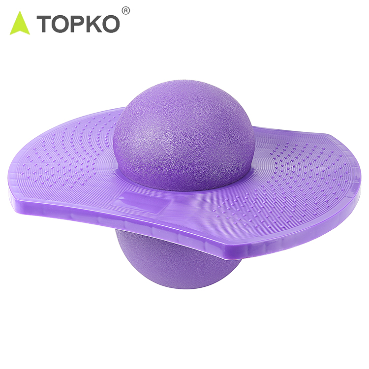 TOPKO balance exercise jumping pogo ball kids lolo bouncy ball with board