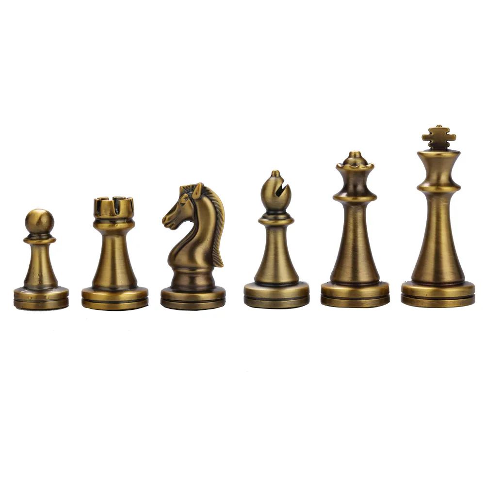 Hot sale wholesale gold/silver plated chess pieces for sale