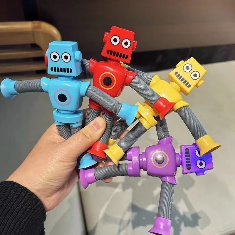 Flexible Bendable Figures Robot Toys Kids Boys Funny Decompression Gift Novelty Wire Distorted Deformation Doll Fidget Toys