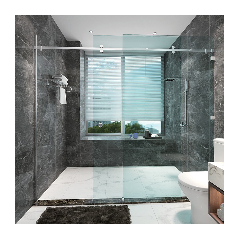 stainless steel sliding door kits bathroom rail slide frameless glass sliding door system