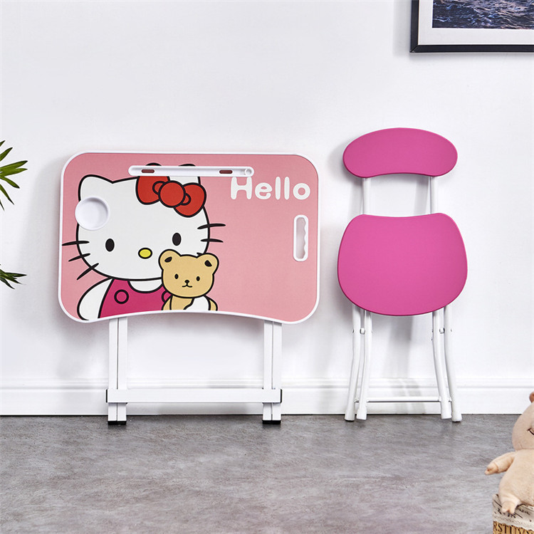 Cute Children wooden Chair Table Kids Girl Boy cartoon image Table and Chair