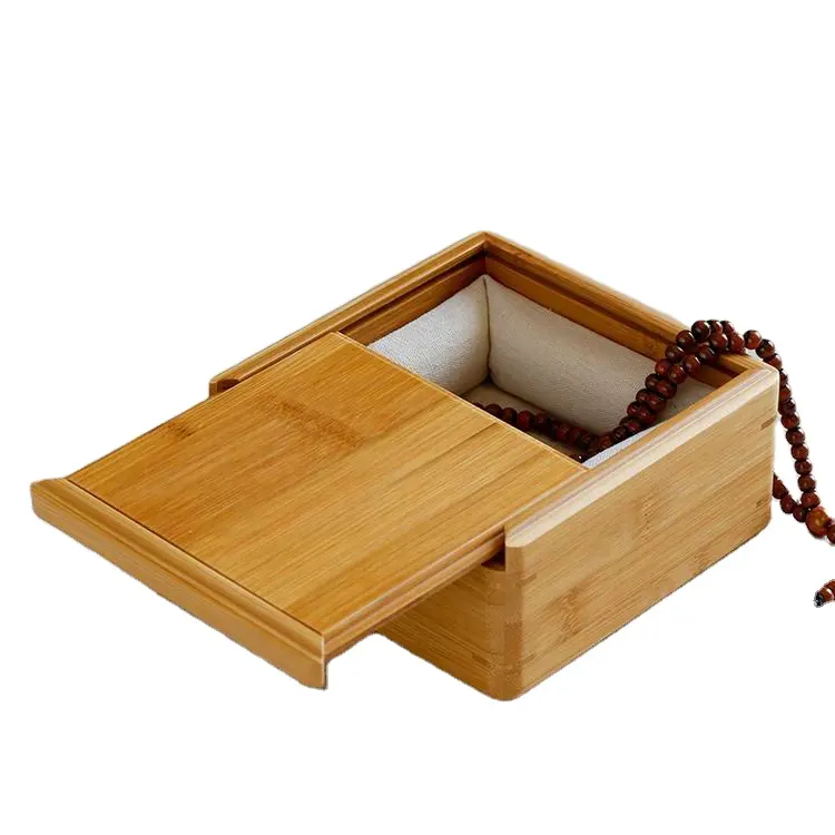 Magnetic Environmental Wooden Jewelry Box With Sliding Lid