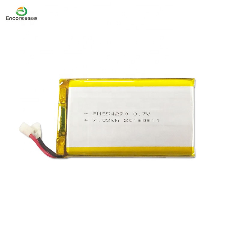 Lipo battery 1900mAh capacity lipo battery 554270 1900mAh rechargeable lithium ion battery for heater