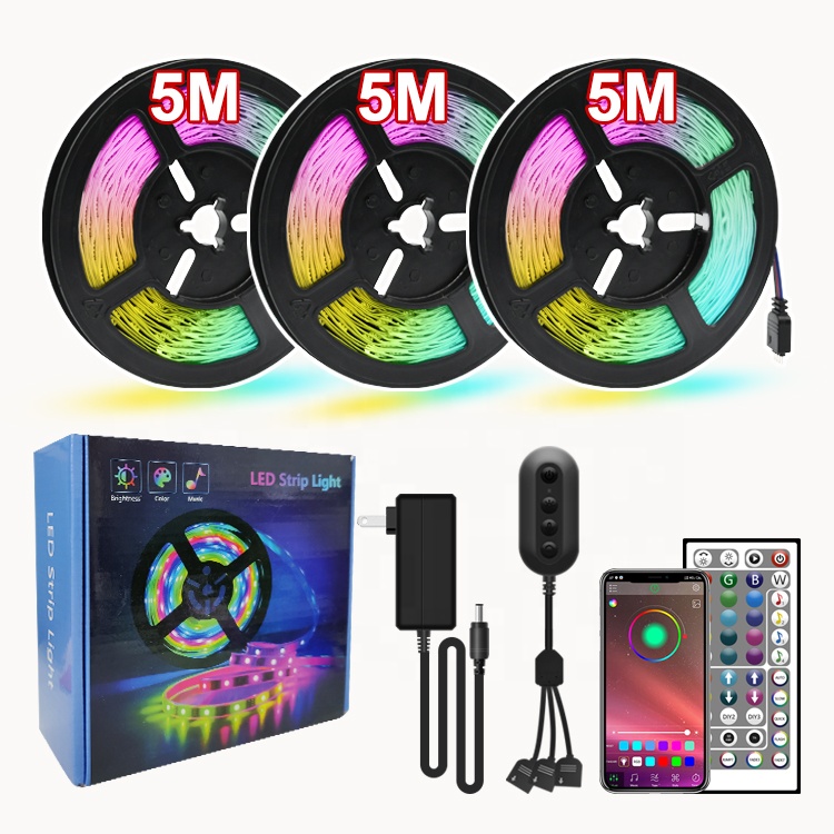 Световая лента 5050 RGB bluetooth ИК 44 клавиши контроллер 30 светодиодов/м Водонепроницаемые гибкие светодиодные ленты 5050RGB световая лента
