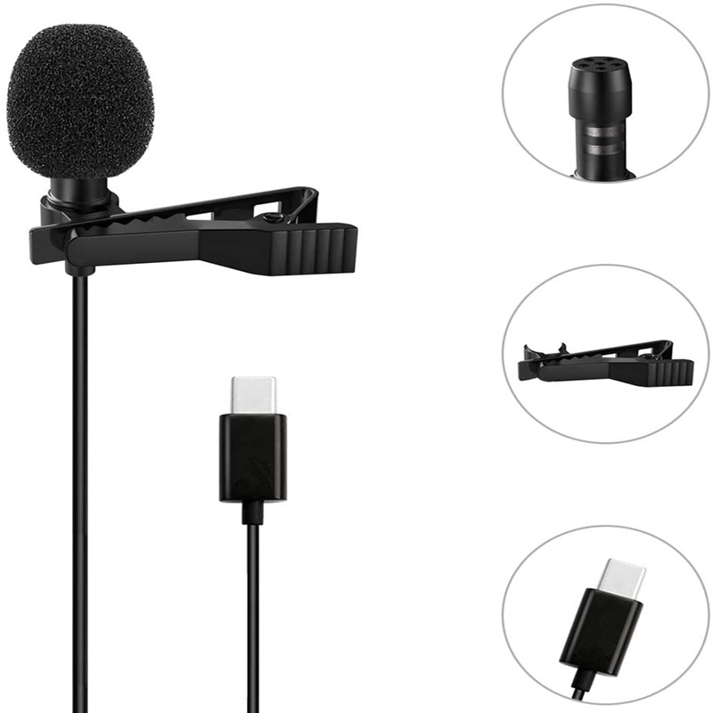 Микрофон HANPU с USB-разъемом для камеры GoPro Hero 5 6 7 MacBook Pro Air и смартфона