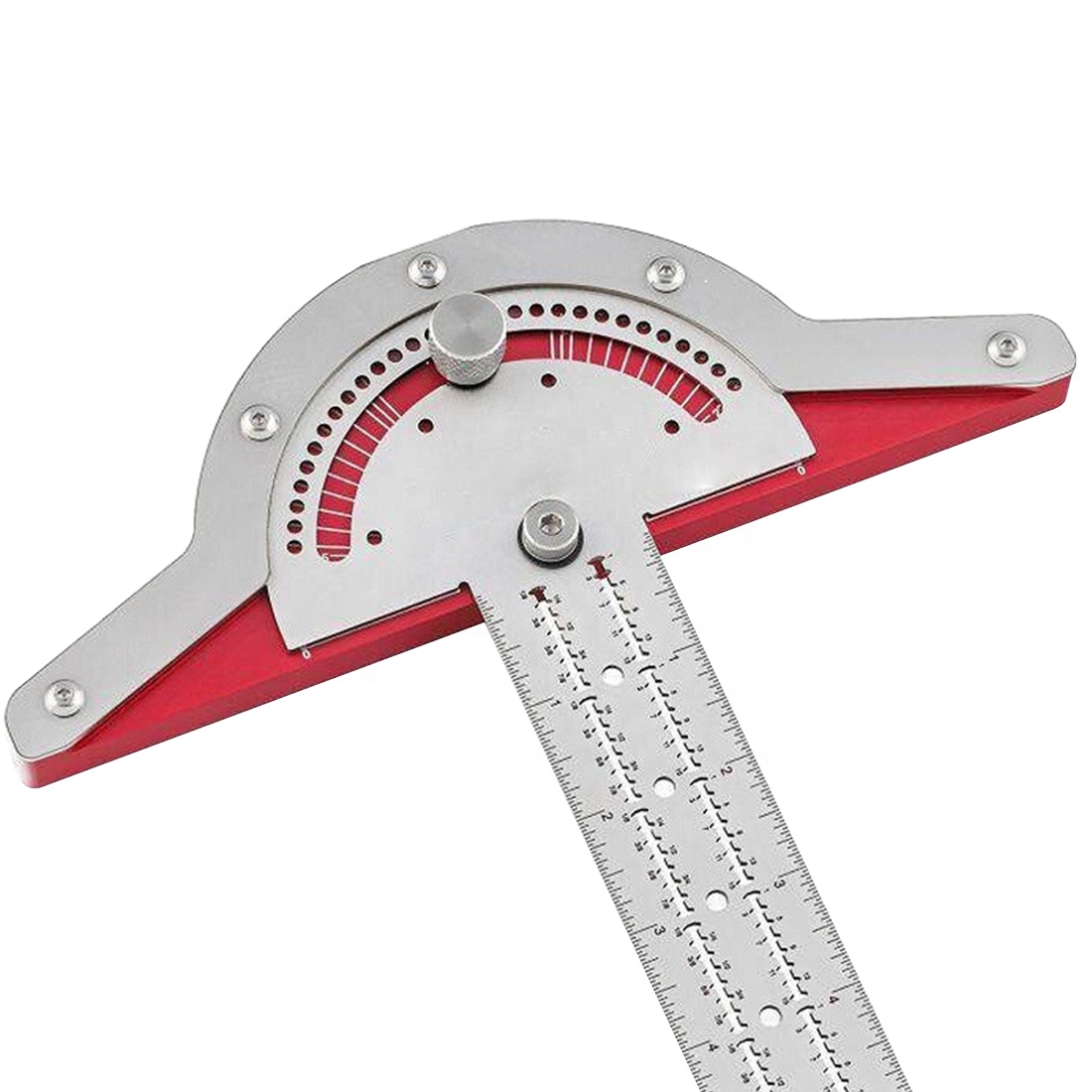 Stainless Steel Measure Tool Woodworkers Edge Ruler T square ruler Protractor Angle Protractor Two Arm Woodworking Edge Ruler