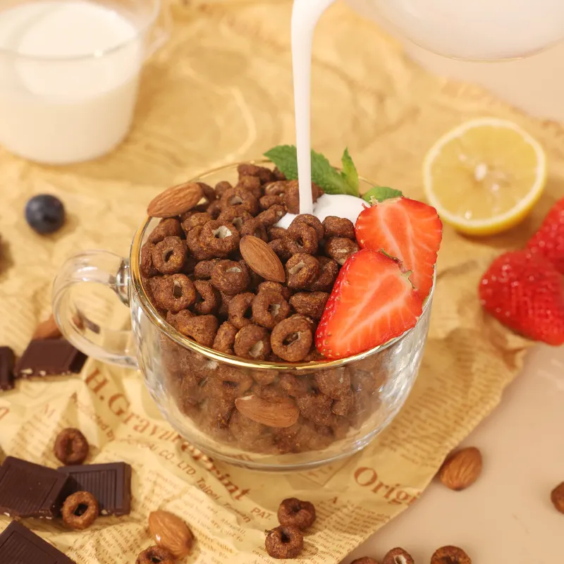 Puffed Wheat Cereal Cocoa Flavor Keto Breakfast Cereal