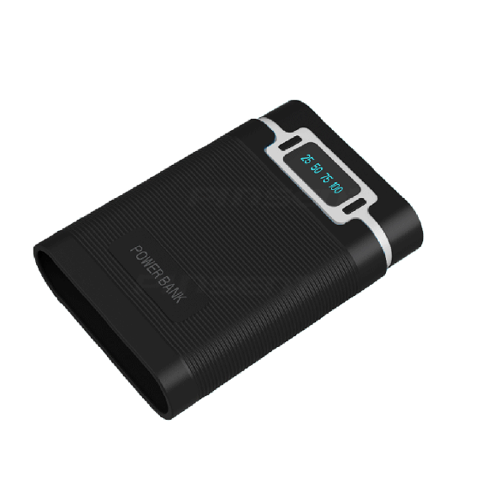 Портативный чехол для аккумулятора, блок питания DIY Kit 4x18650, два порта USB со светодиодным дисплеем