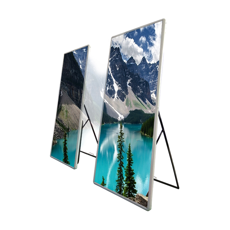 P1.8 P2 P2.5 P3 led display poster Indoor Smart Mirror Smd Curtain Digital Window Advertising folding Screen Led Poster Display