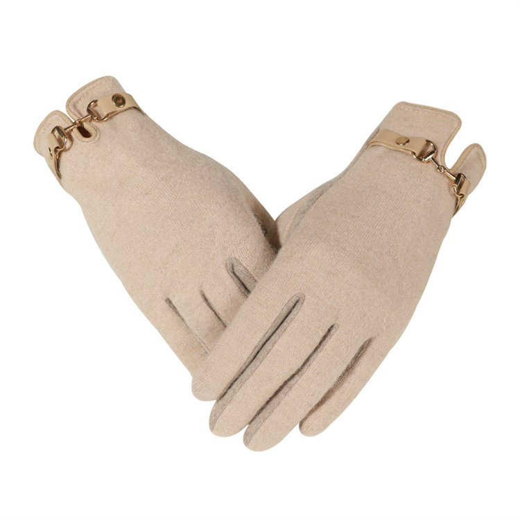 Winter new cashmere gloves women's riding cold proof touch screen gloves