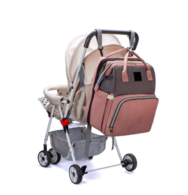 2021 designer portable outdoor Stroller Straps custom multi functional baby diaper bag for Mom and Dad