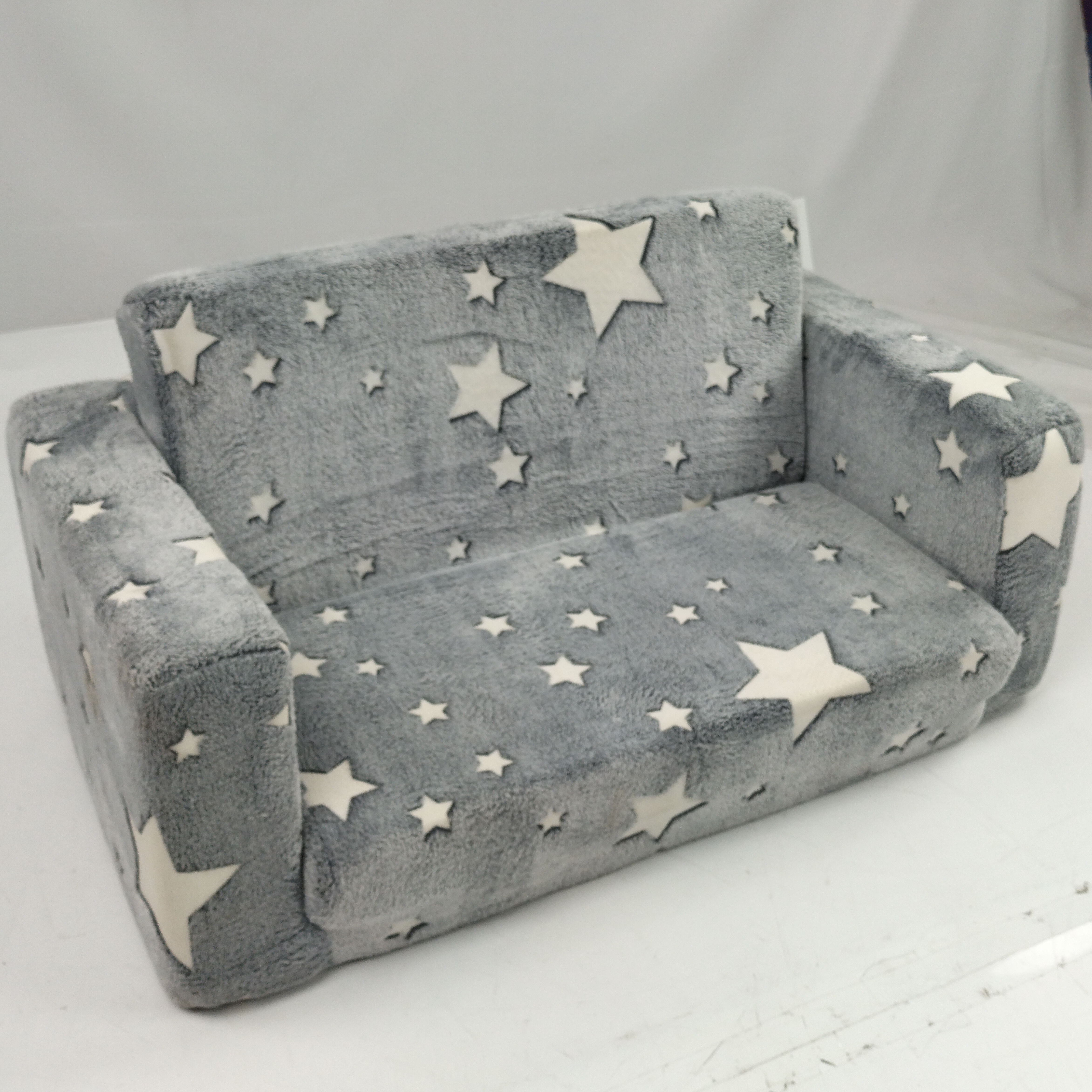 2-in-1 Soft Sherpa Couch Convertible Chair China Suppliers Modern Design Toddler Kids Lounger Girls Living Room Bedroom Home