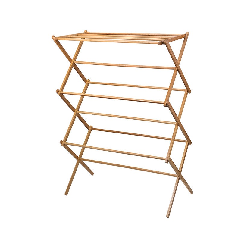Hot Sale Bamboo Foladable Clothes Drying Hanger Rack Clothes Laundry