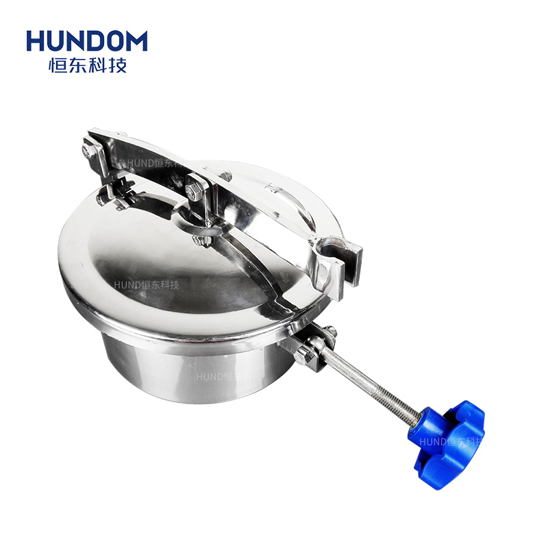 Hengdong sanitary Food grade round non-pressure tank manway covers stainless steel tank manhole cover