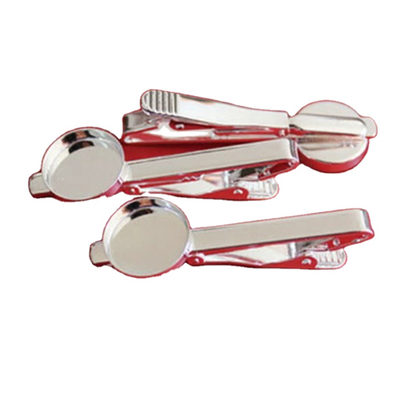 Wholesale cheap metal engraved soft enamel mens tie bar clip with custom logo