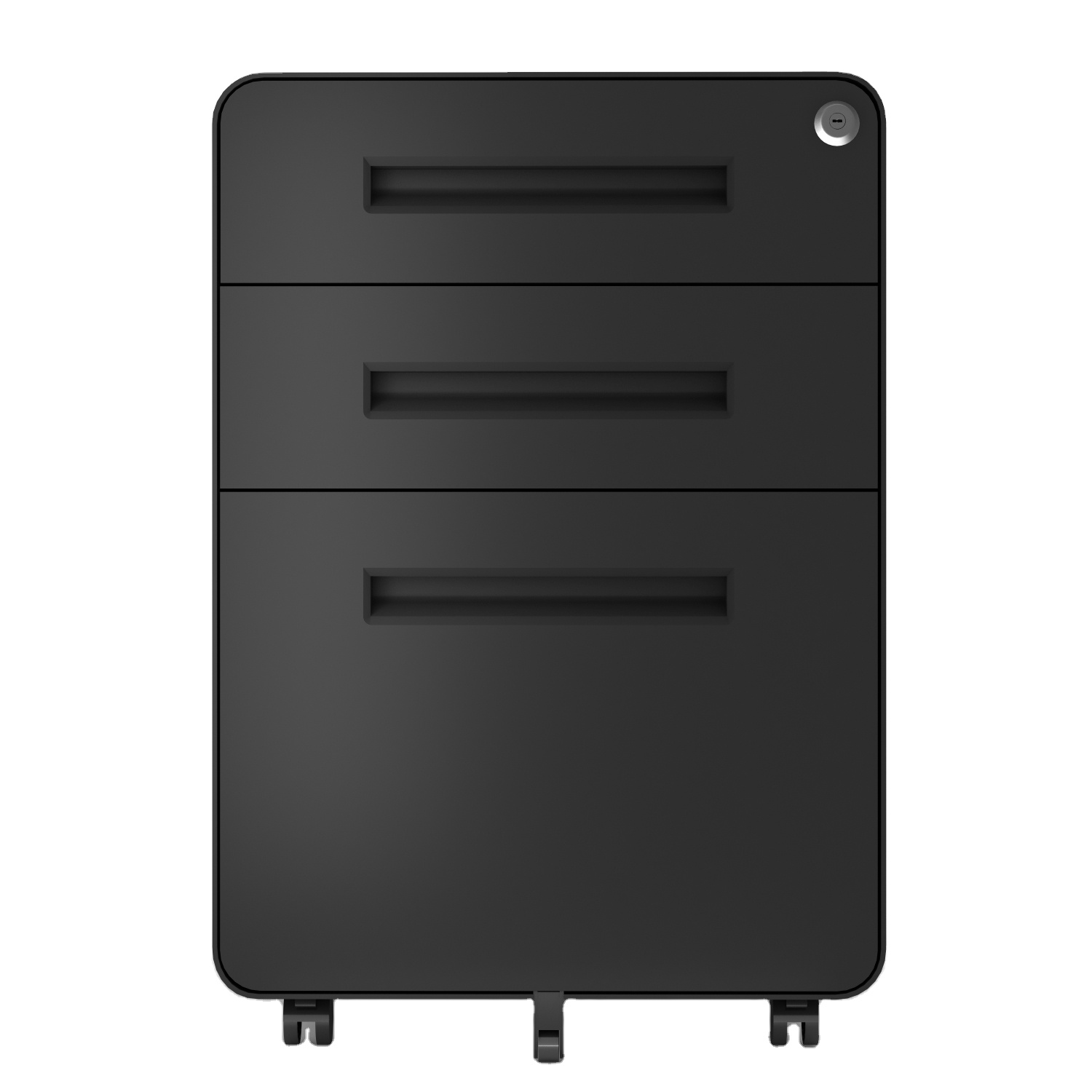 Round edge Metal vertical 3 drawer pedestal cabinets for A4 / letter size /legal size file use
