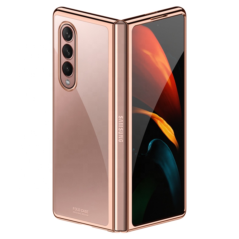 OMEVE для Samsung Galaxy Z Fold 3 5G чехол Ультратонкий гальванический Жесткий ПК кристально прозрачный задний Чехол для Samsung Z Fold3
