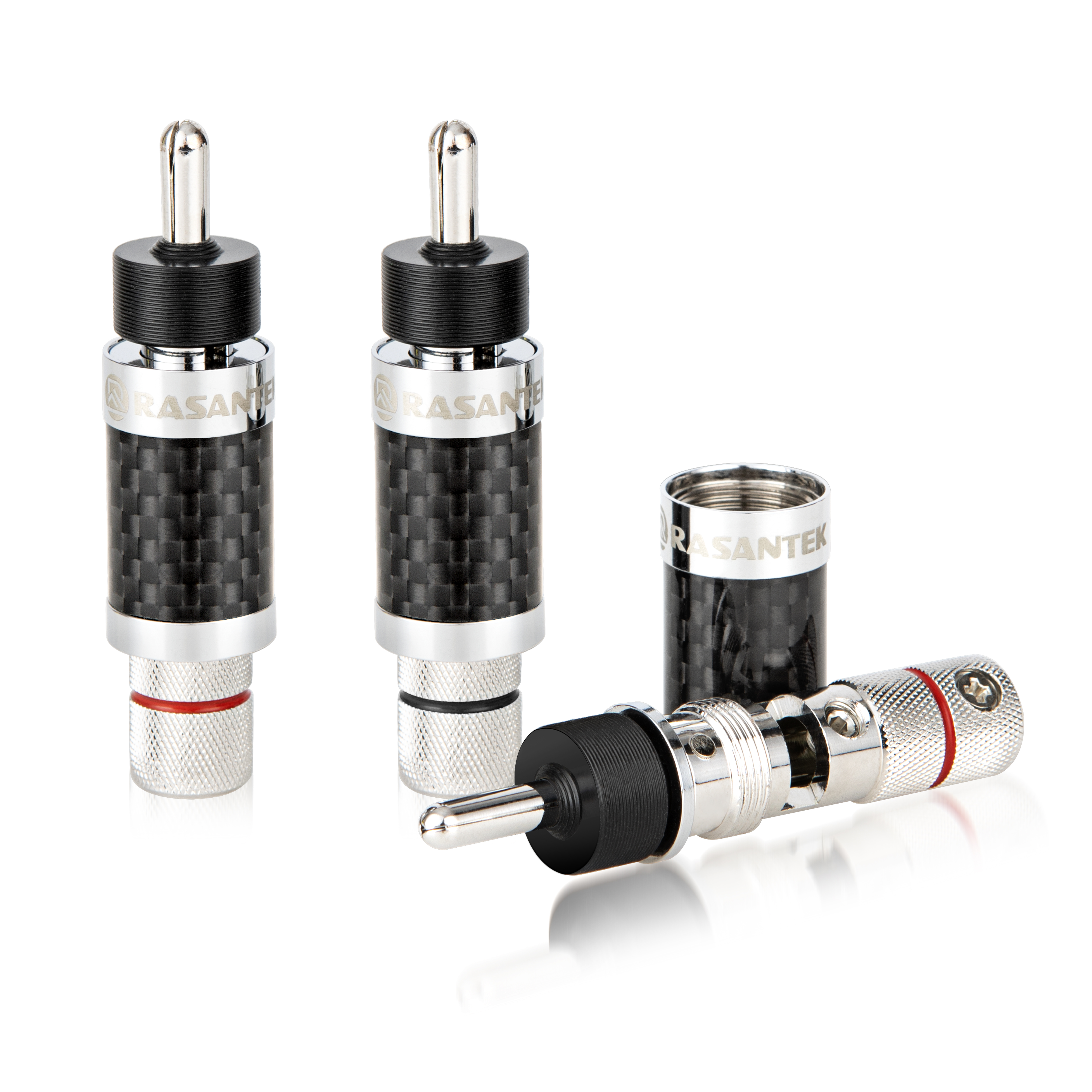 Welded + lock line rca video rca connector plug
