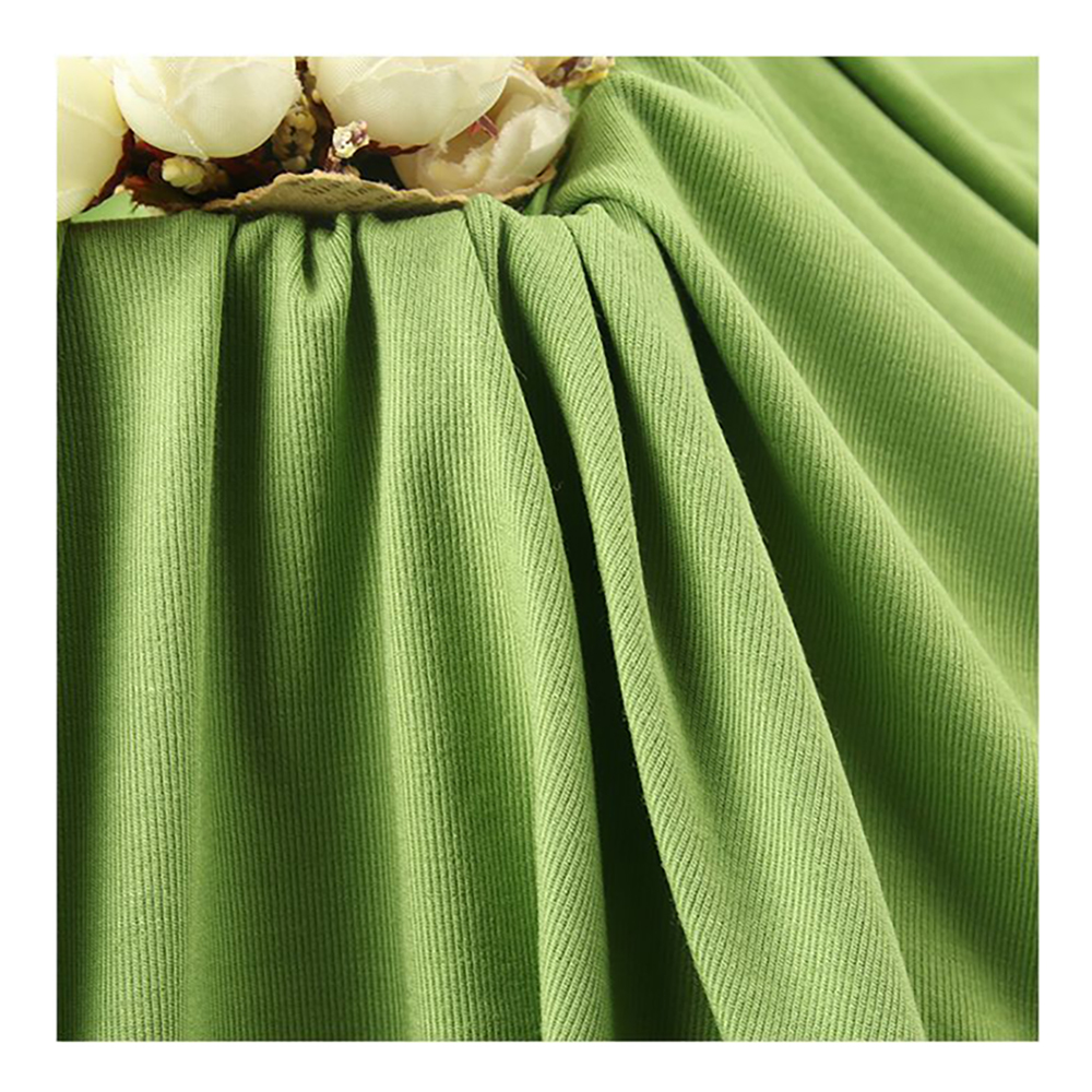 Eco friendly 50s bamboo spandex Soft breathable fabric plain dyed bamboo 1x1 ribbed knit fabric for shirt