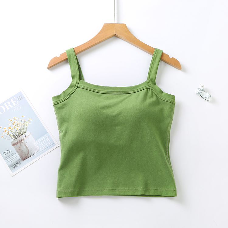 New Women's Vests Summer Fashionable Modal Shows Navel Sexy Condole Belt Vest With Bra