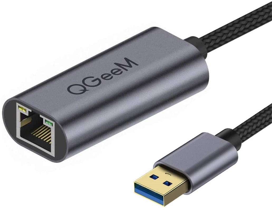 Ethernet-адаптер USB, QGeeM ,USB 3,0 до 10/100/1000 гигабитный Ethernet-сетевой адаптер LAN от Usb к Ethernet