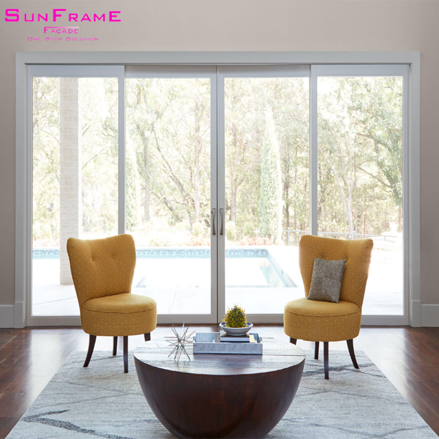 triple glass aluminum magic harga conceal sliding barn porch door frame rails kayu