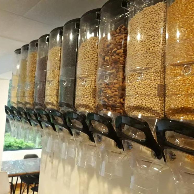 Высококачественный пластиковый диспенсер для сухих продуктов для супермаркета