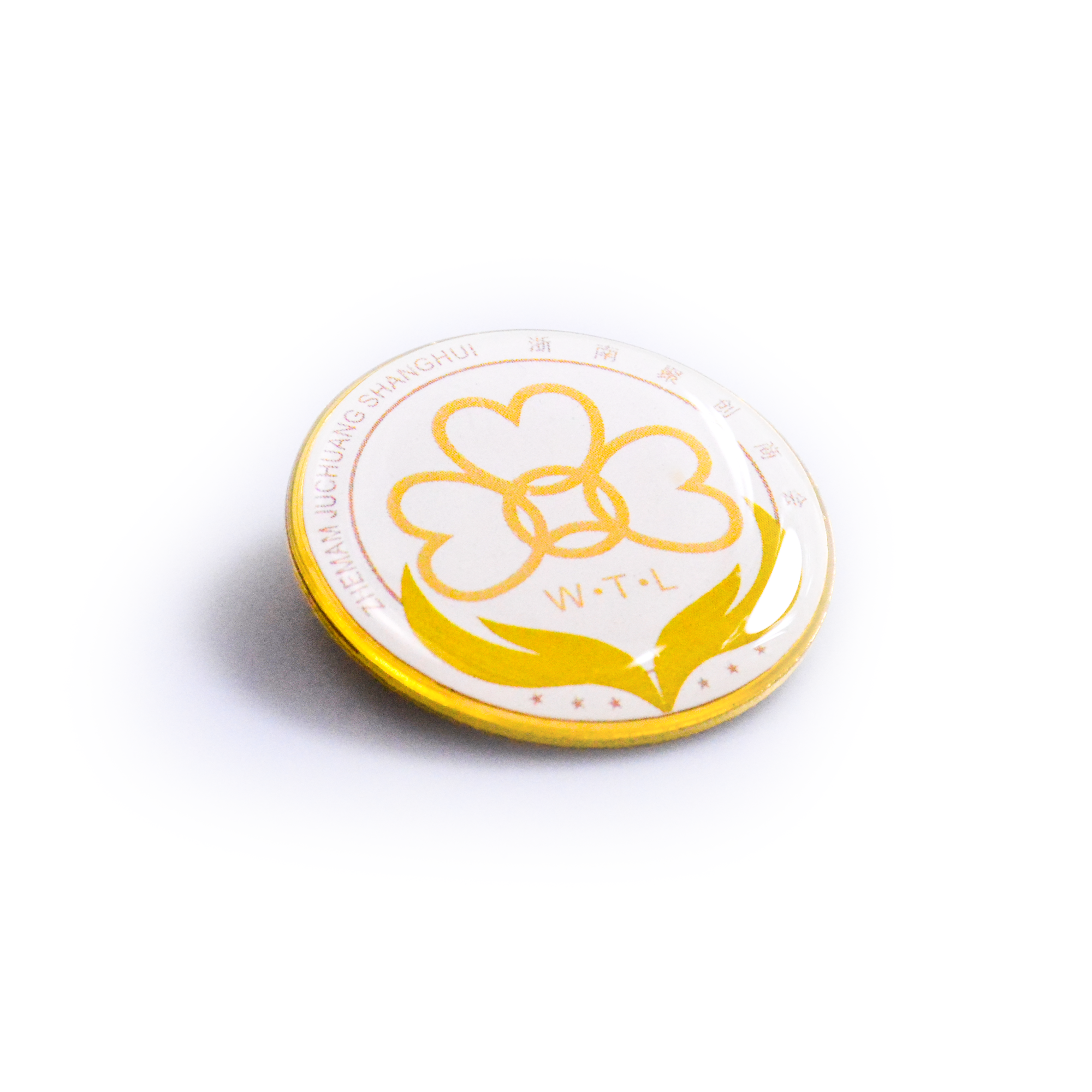Custom personalised metallic letter brand quality jewelry logo metal tags for clothes Zinc alloy epoxy label Metal emblem