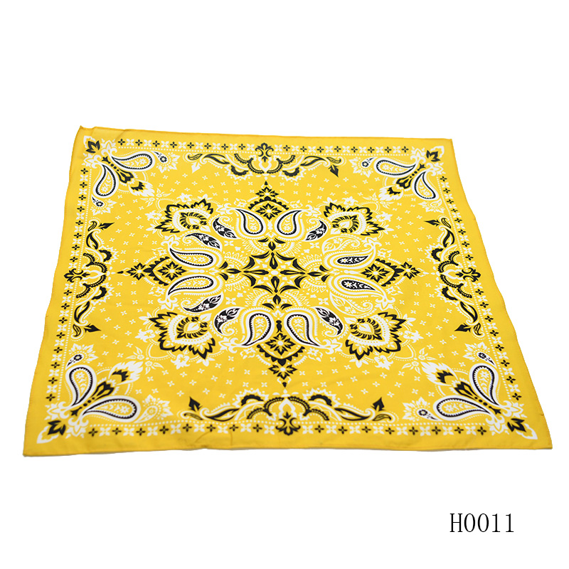 Wholesale Low Moq Fashion 100% Cotton Reusable Custom Logo Sport Headwear Soft Square Bandanas Scarf kerchiefs