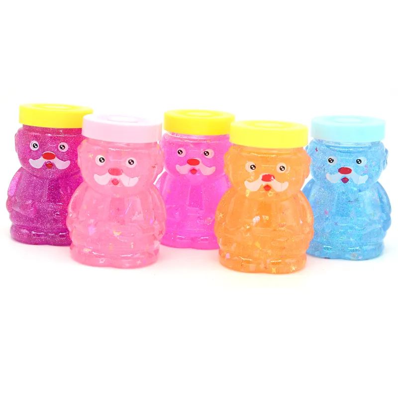 wholesale fun jelly clay slime set for kids transparent crystal mud slime