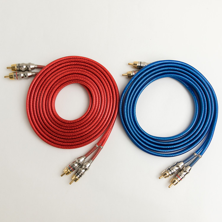 HIFI Автомобильный Кабель RCA с позолоченным разъемом 2rca на 2 rca Штекерный кабель