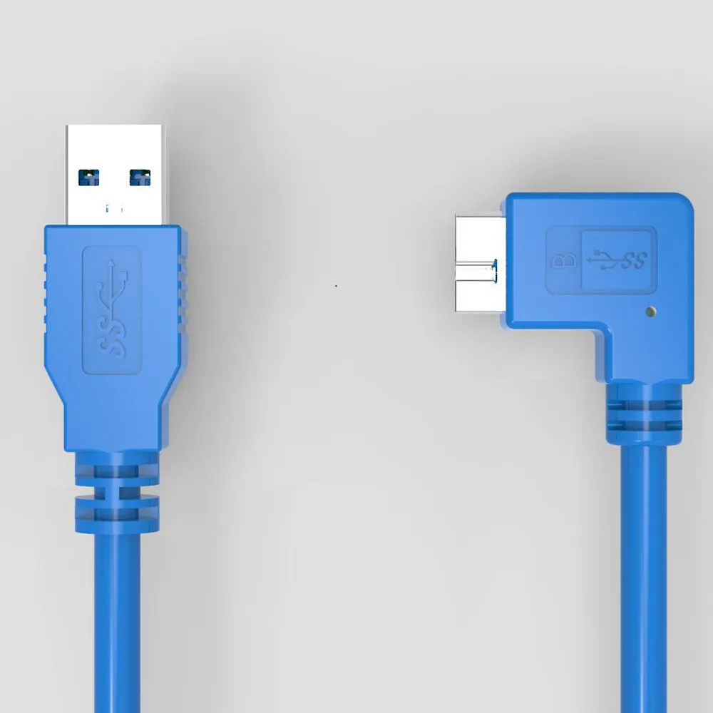 USB 3,0 мужчина к Micro B 90 градусов правый угол внешний жесткий диск кабель