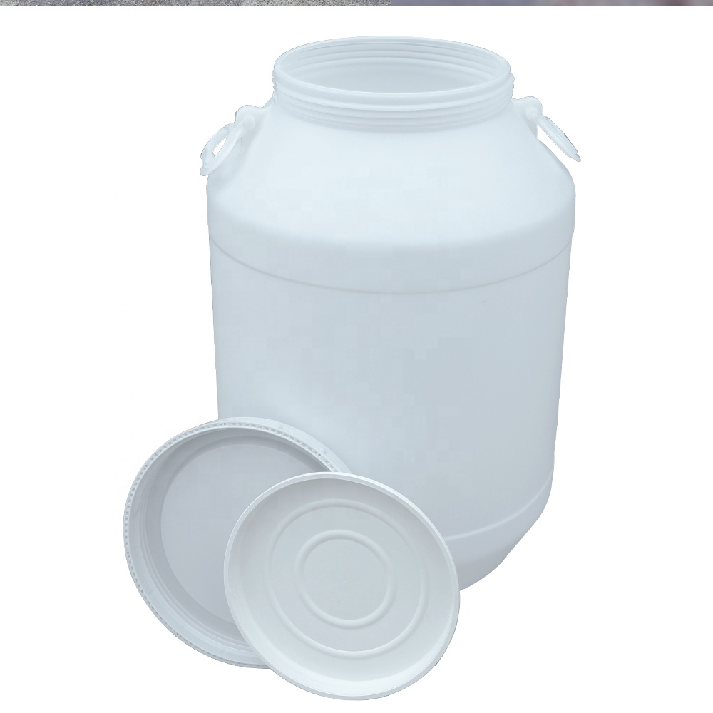 Л белый пластиковый барабан HDPE с крышкой и ручкой для химических веществ