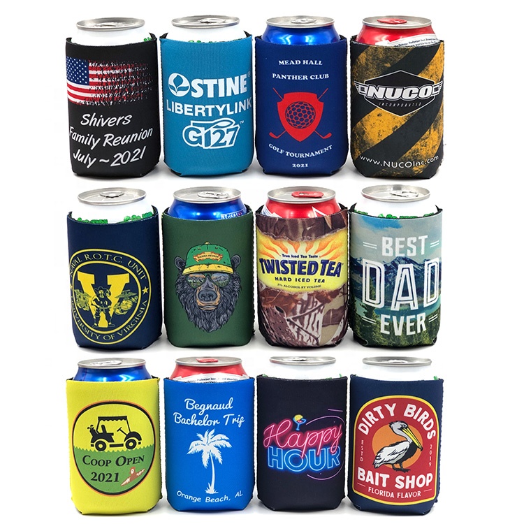 Customized Neoprene Stubby Holder Beer Can Cover with custom logo can cooler Personalized Sublimation Can Cooler