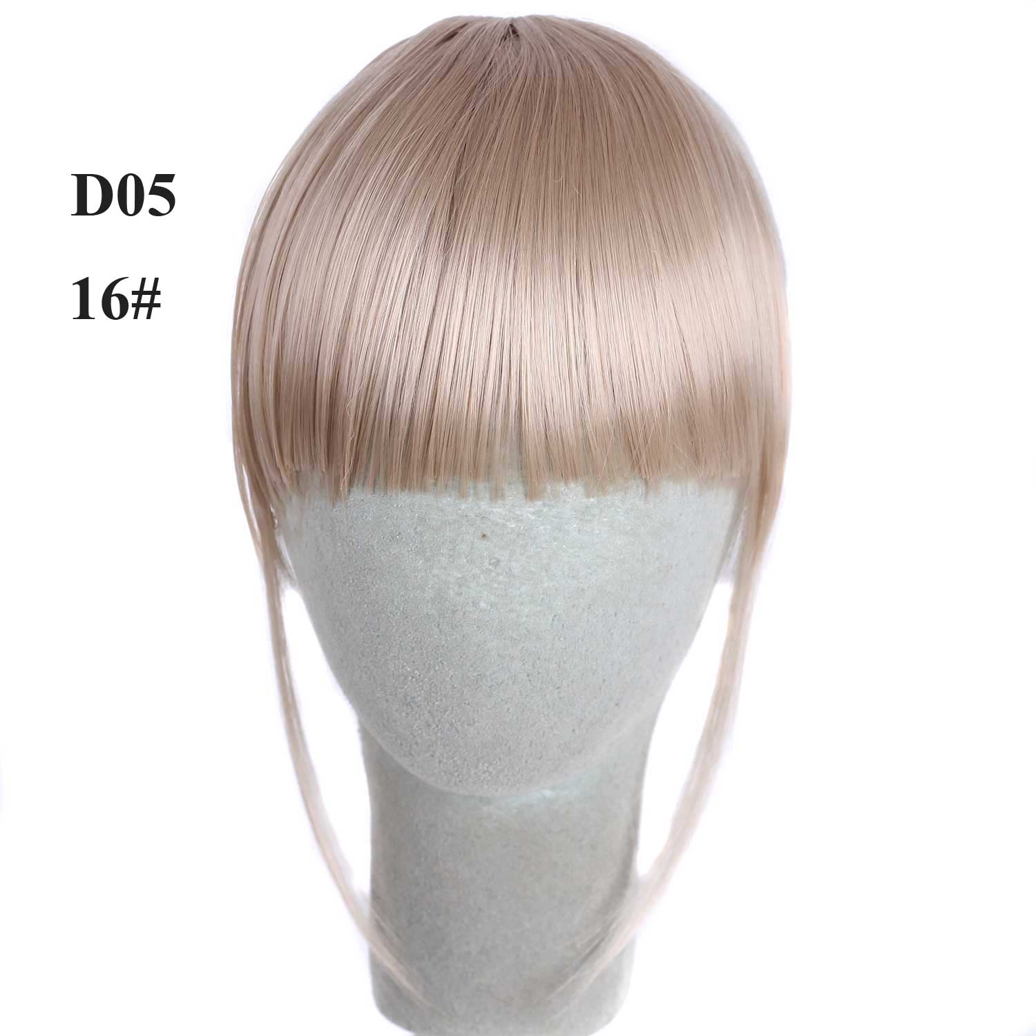 Synthetic Hair Piece Hair Fringe Bone Straight Neat Bangs Synthetic Clip In Fringe Hair Extension Front Fringe