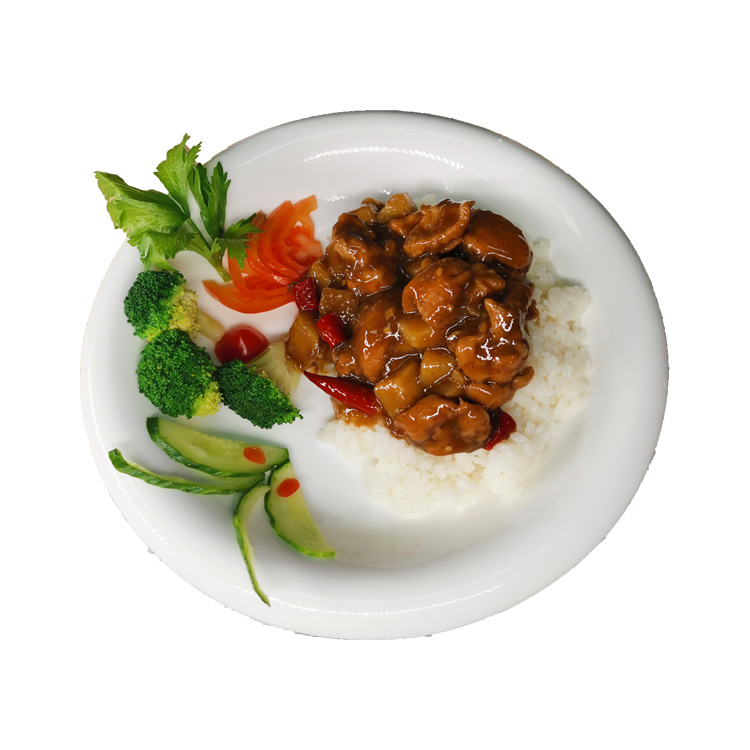 Высококачественные вкусные и удобные блюда, включая жареный куриный картофель и перцы
