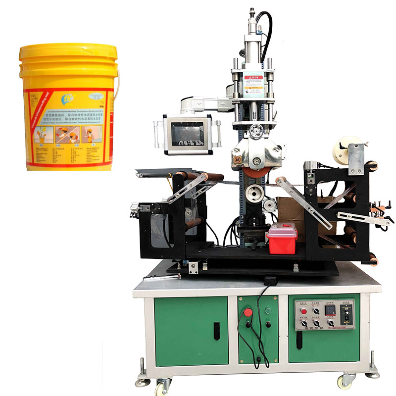 PLC touch screen barrels maquina automatica de transferencia de calor