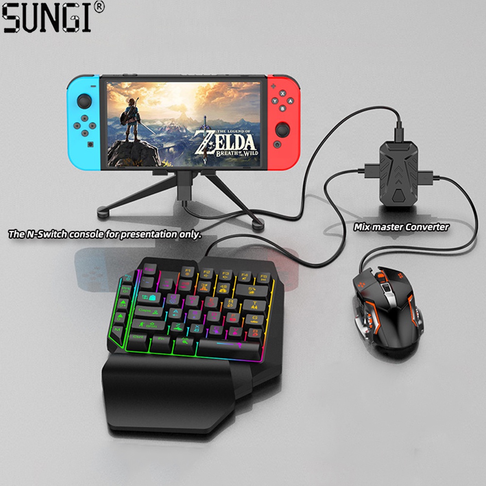 Односторонний конвертер для игровой клавиатуры и мыши для PS3/PS4/PS5/Xbox360/XboxONE/Xbox серии X/консолей Switch