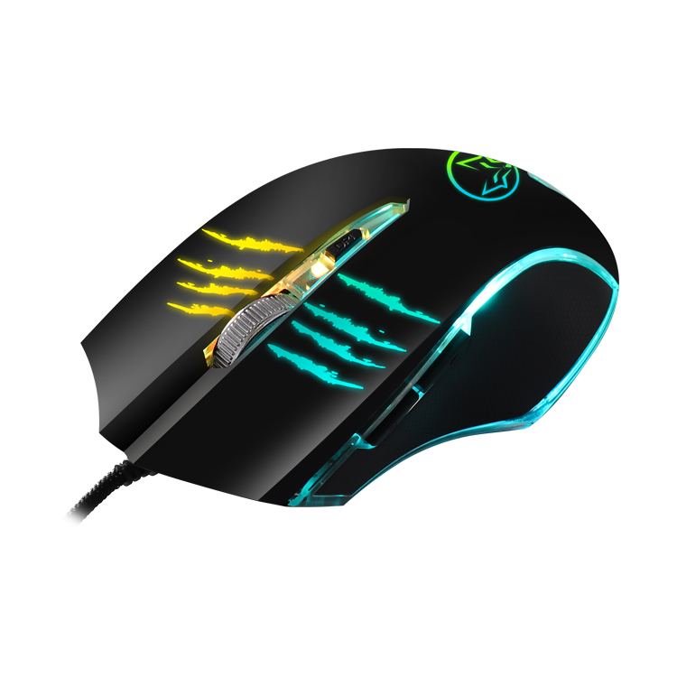 Эргономичная дышащая игровая мышь RGB 2400 точек/дюйм, Портативная USB игровая оптическая мышь для настольных компьютеров и ноутбуков