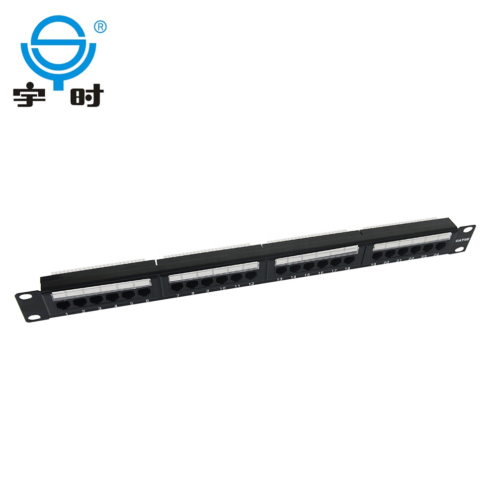 19 дюймов 1u сетевой коммутатор с 24 портами RJ45 Cat5e 6 патч-панели