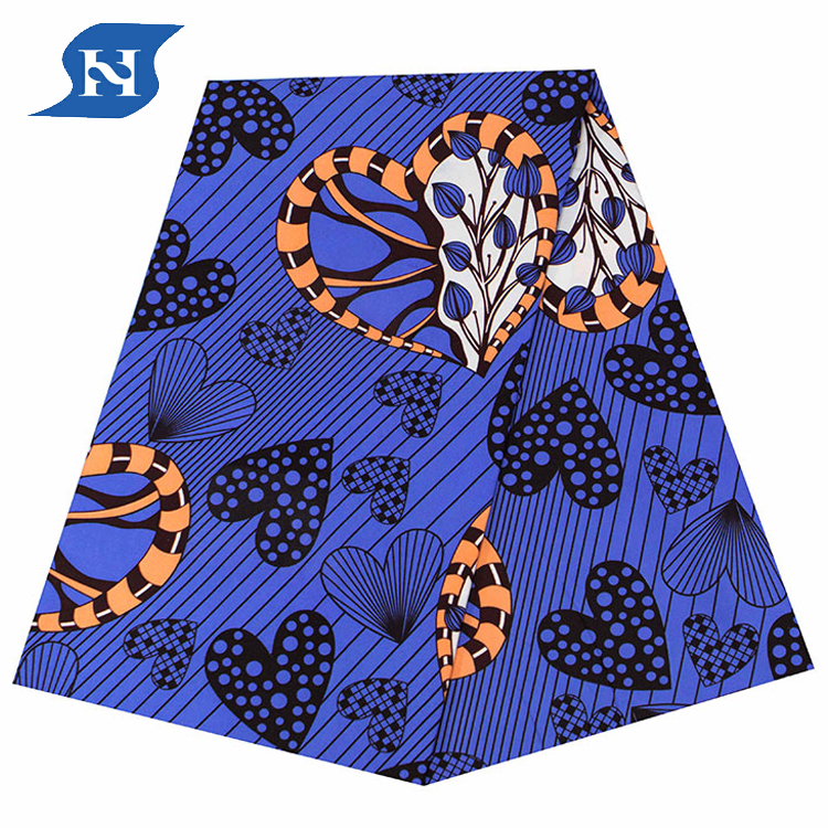 Hitarget Nkara Print Wax Fabric Woven Fabric Pagnes Wax African Super 100% Polyester Wax Tie Dye Printed Fabric