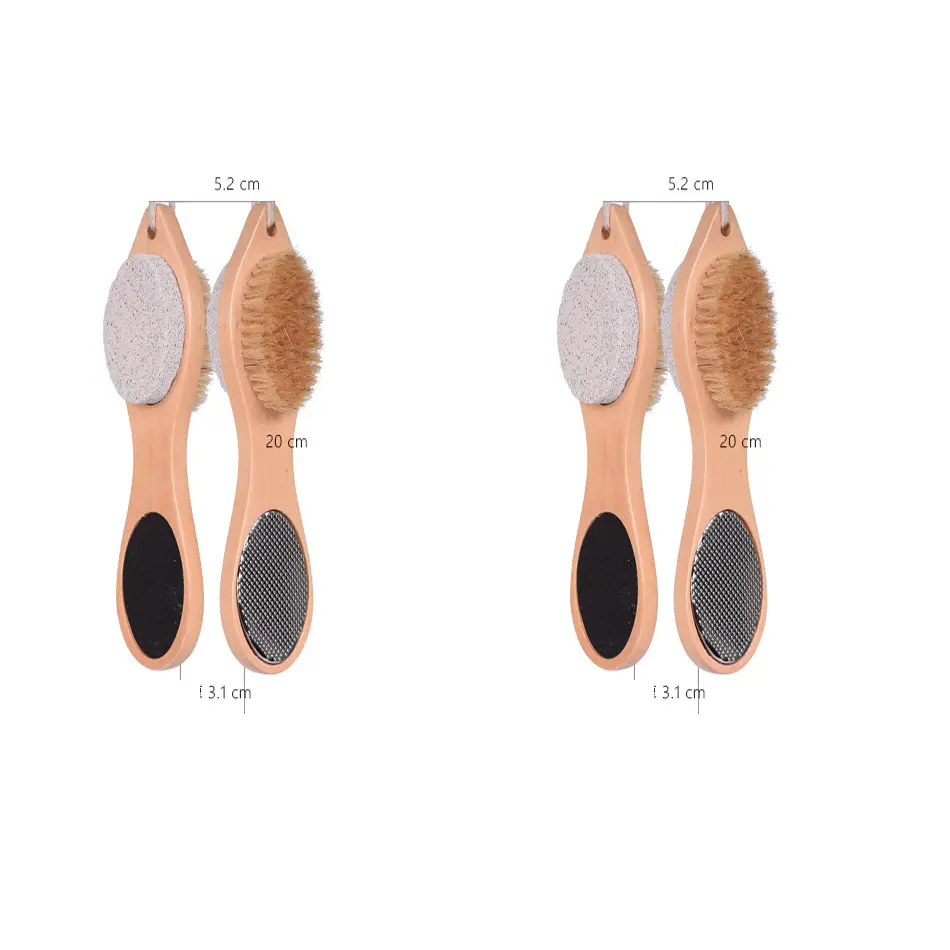 Yue Wholesale 4 In1 Bath Brush Multi-Function Brush Oval Design Double Side Whetstone Brush