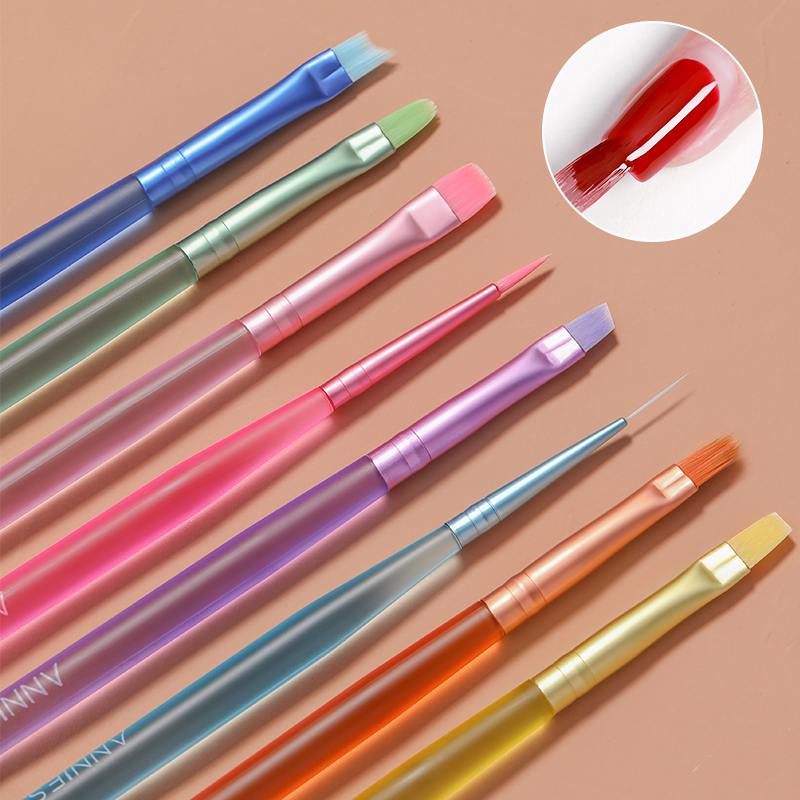 OEM Nail Poly Gel Brush Natural Nail Brush for Gel Nails Builder Gel Brush