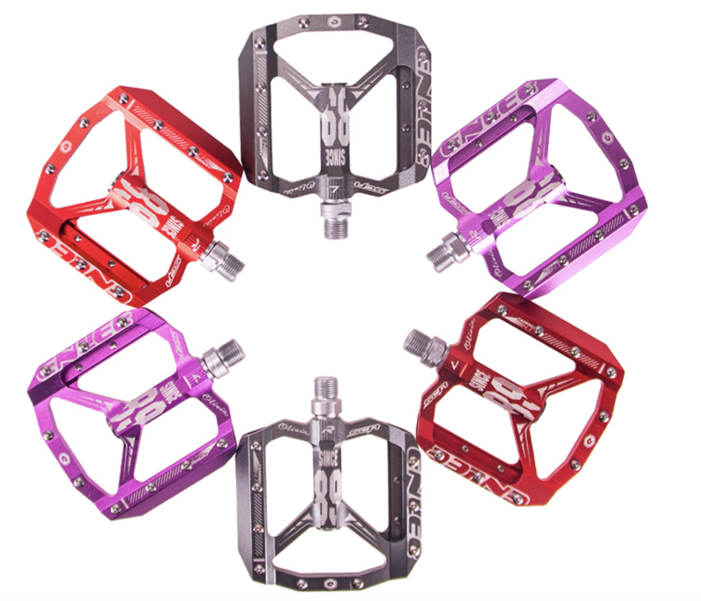 MTB CNC Aluminum Alloy Ultralight Flat Pedal AM Enduro Bike Smooth Bearings Thread Large Area