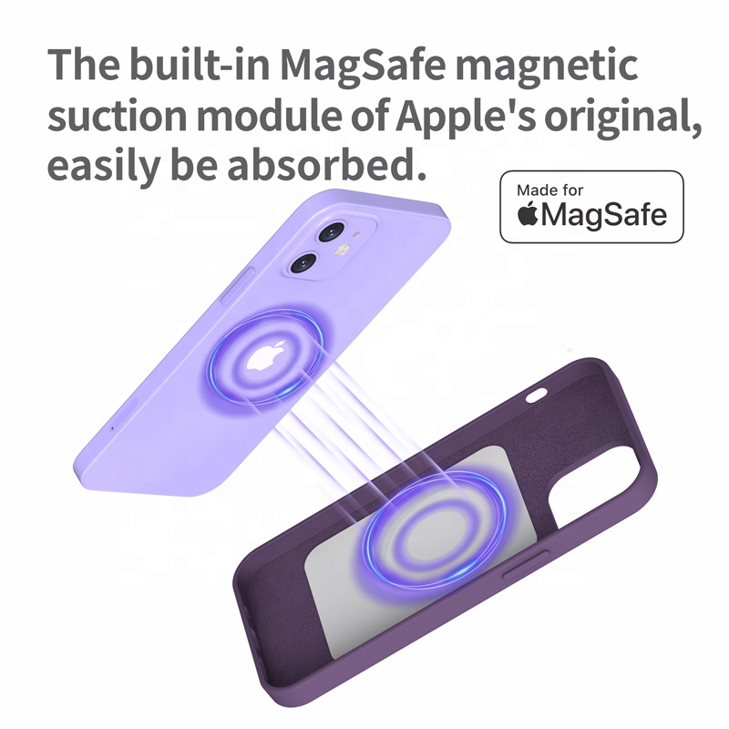 Жидкий силиконовый Магнитный чехол для телефона MFM для iPhone12/mini/Pro Max Apple, сертифицированный защитный чехол для MagSafe