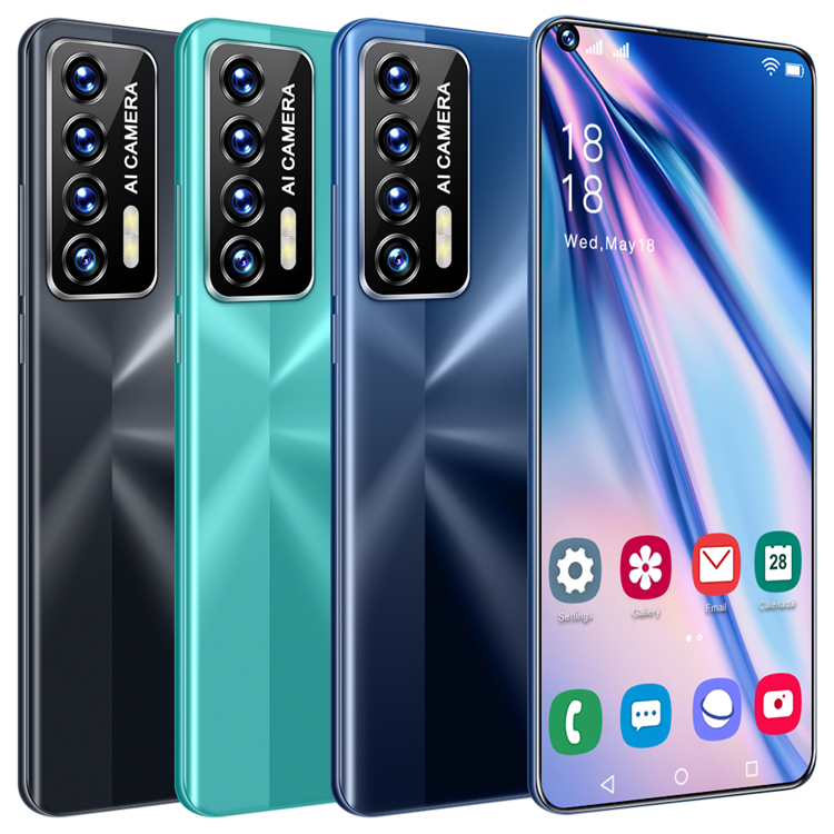 Online Buy New Mobil E Techno Cell Phones Reolme7 7.3 Inch 16G+512GB 32Mp+50Mp Android Smartphones 5G Network Mobile Phone