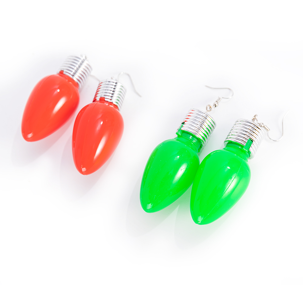 Holiday Decoration Party Toys Holiday Gift Christmas light bulb earrings