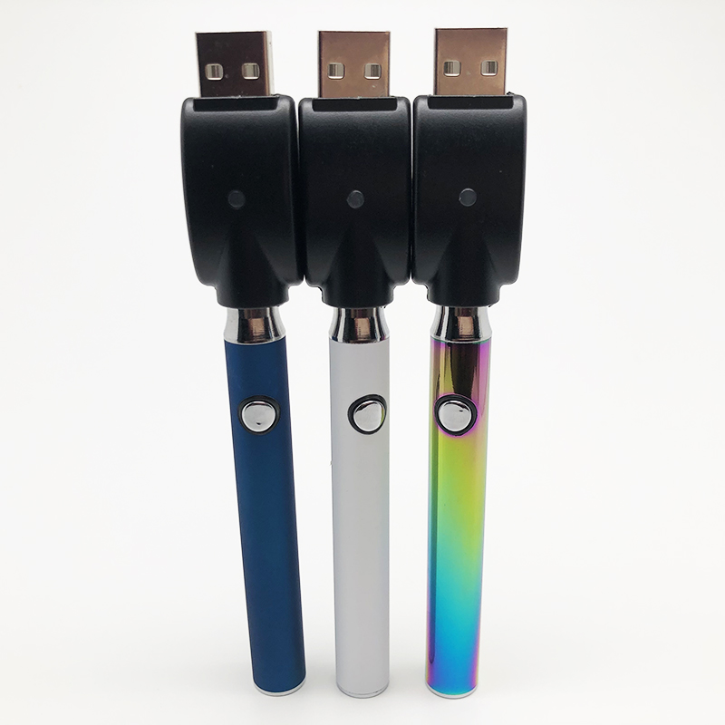 2019 Горячие Ecig батарея 510 нить 350 мАч Vape ручка Подогрев напряжение Регулируемая Радуга Vertex Vape ручка батарея