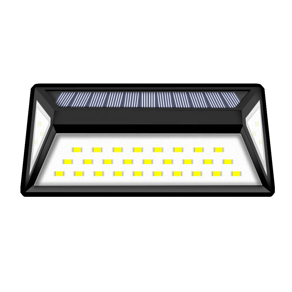 Новый модернизированный 3-стороннее освещение 113led Светильник Солнечный сад настенный светильник с детектором движения