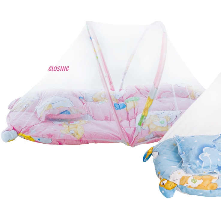 High quality folded soft baby mosquito net with the sleeping cushion pillow